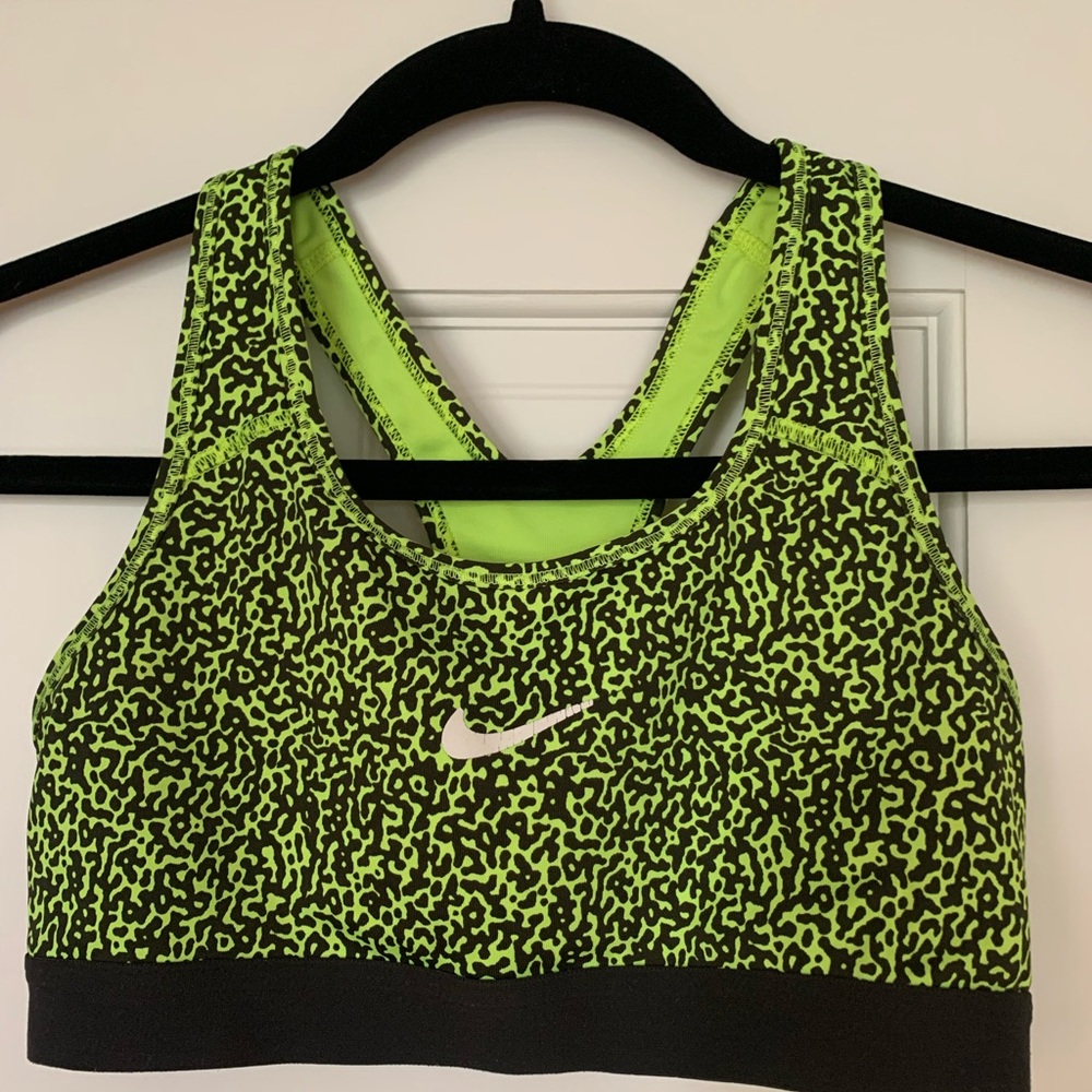 Nike Dri-Fit Neon Animal Print Bra